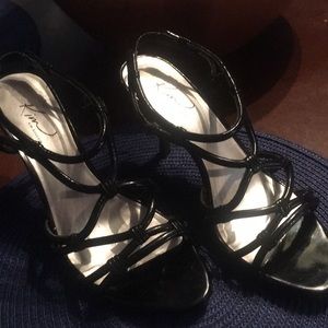 Black strappy Kim Rogers heel Sandals